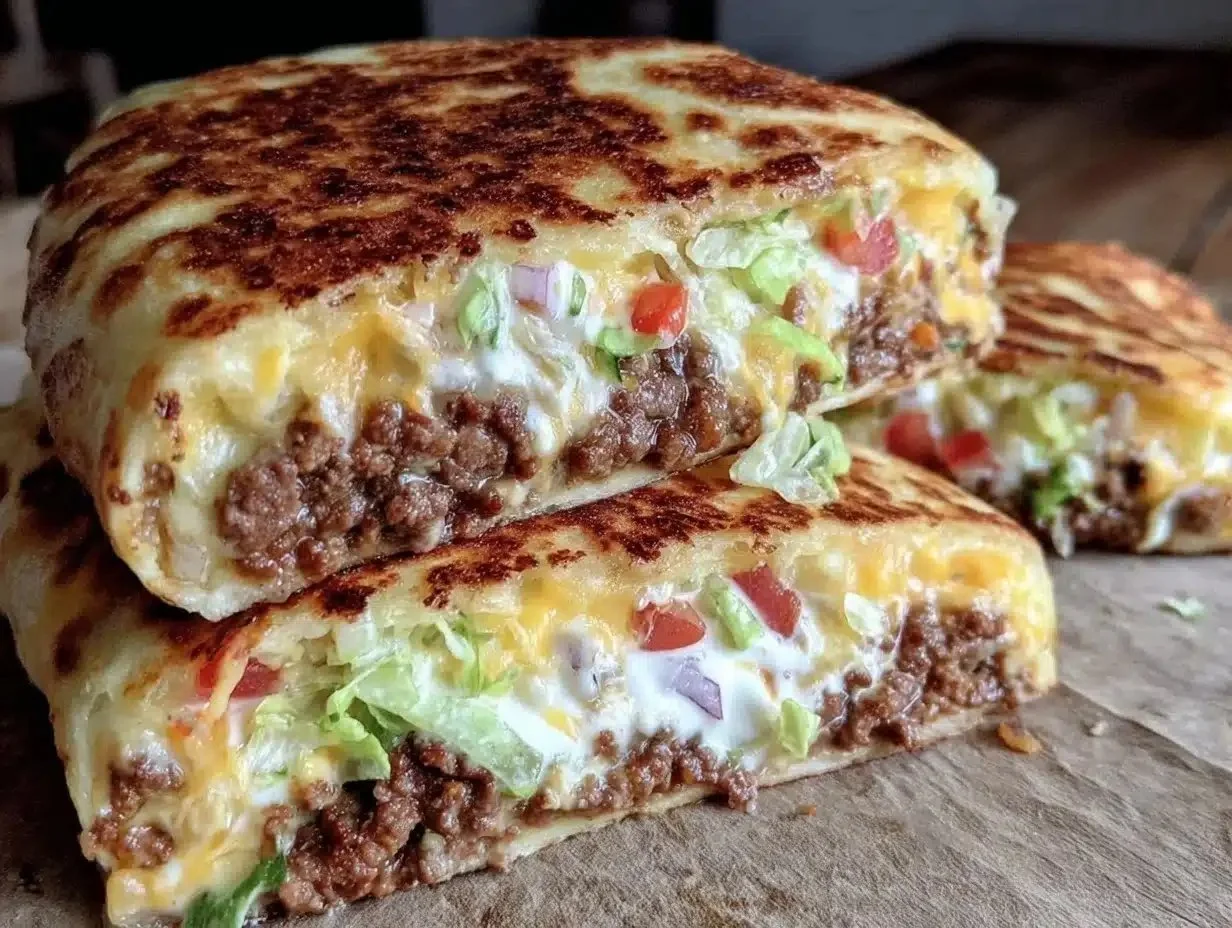 Delicious Keto Crunchwraps served with fresh ingredients and low-carb options.