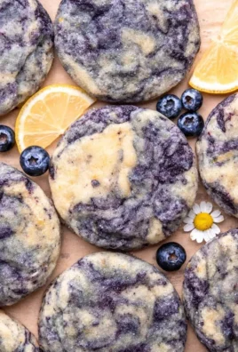 Lemon Blueberry Cheesecake Cookies with fresh blueberries and lemon zest