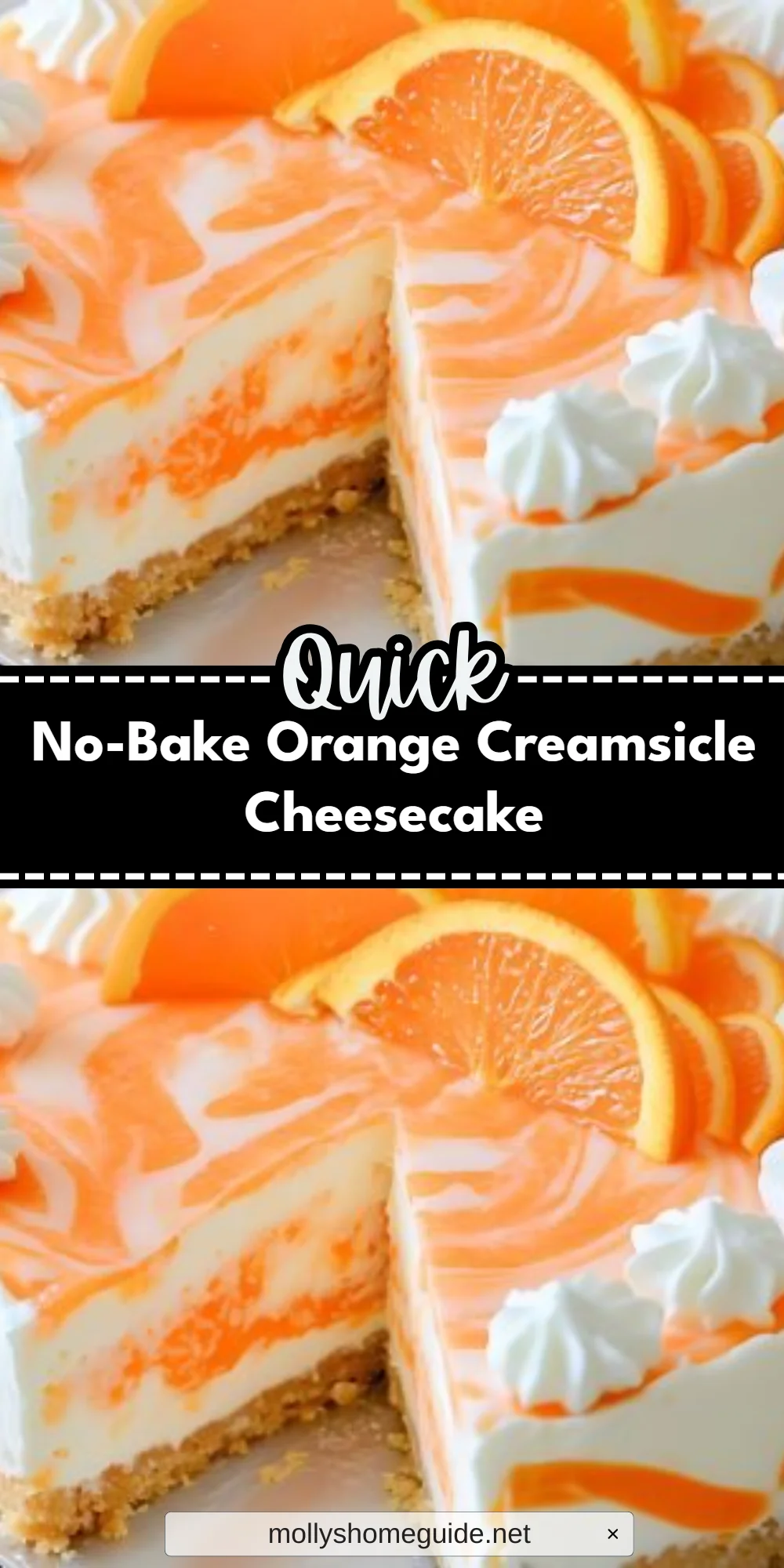 No-Bake Orange Creamsicle Cheesecake