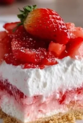 Delicious no bake strawberry lasagna dessert with creamy layers and fresh strawberries