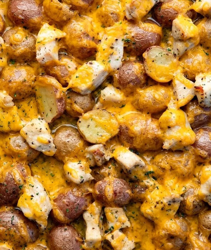 One Pan Ranch Chicken with Potatoes on a serving plate
