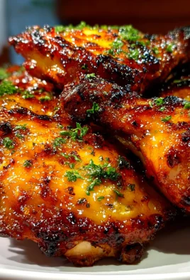 Delicious oven BBQ chicken served with sides on a plate.