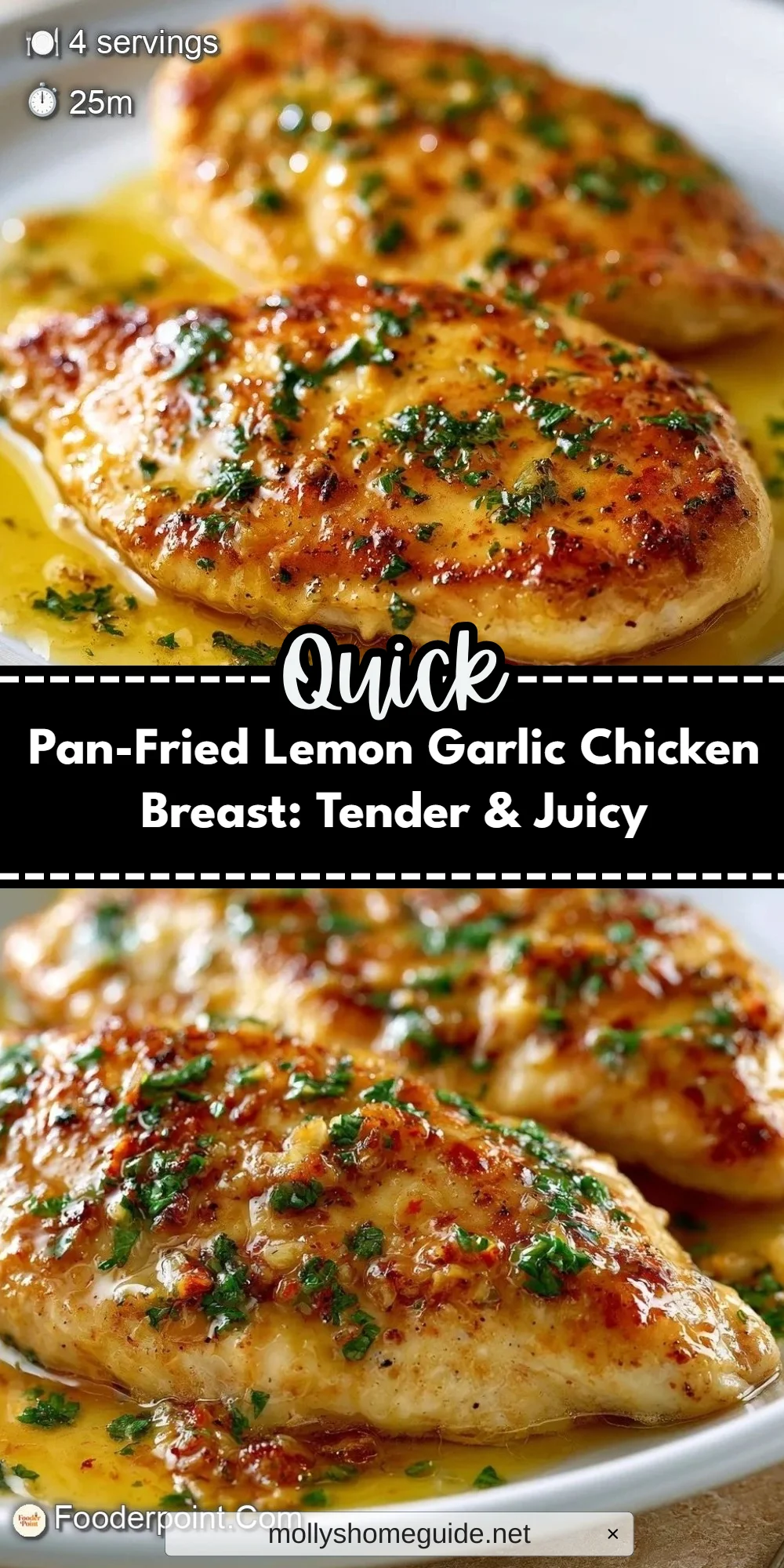 Pan-Fried Lemon Garlic Chicken Breast: Tender & Juicy