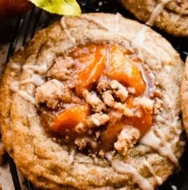 Delicious homemade Peach Cobbler Cookies on a plate.