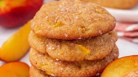 Delicious homemade peach cookies with fresh peaches and warm spices