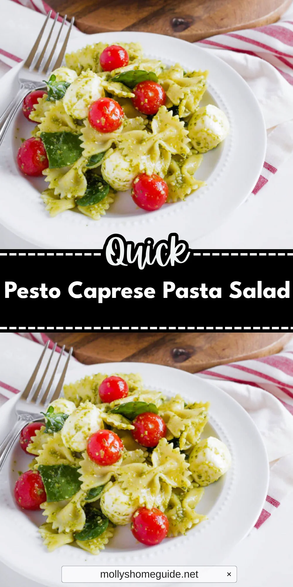 Pesto Caprese Pasta Salad
