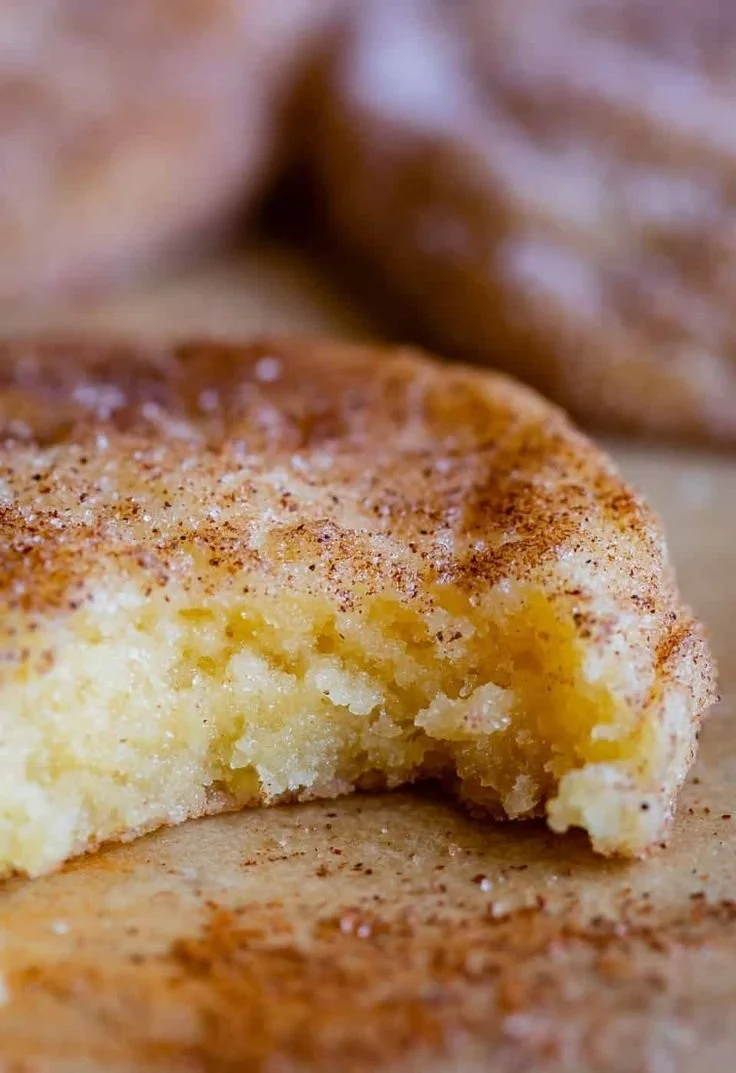 Delicious homemade Snickerdoodle Cookies with cinnamon and sugar topping