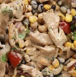 Delicious Southwestern chicken salad with fresh ingredients and vibrant flavors.
