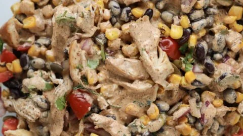 Delicious Southwestern chicken salad with fresh ingredients and vibrant flavors.
