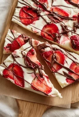 Delicious homemade strawberry yogurt bark topped with fresh strawberries
