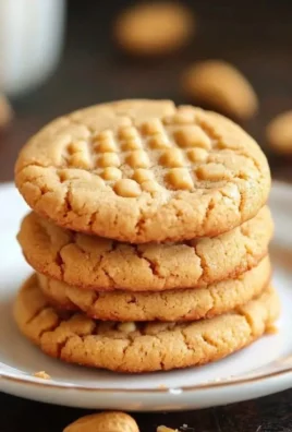Thick and chewy peanut butter cookies on a plate